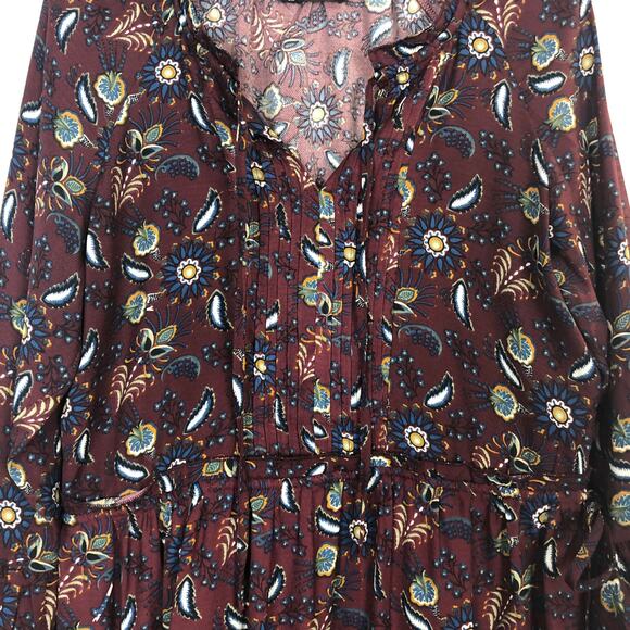 Suzanne Betro Floral Bell Sleeves Boho Dress Size Medium - Picture 4 of 15